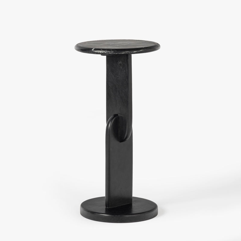 Ellen Drink Table - Black Marble