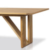 Enders Outdoor Dining Table Natural Teak-FSC Trestle Style Base 239143-001