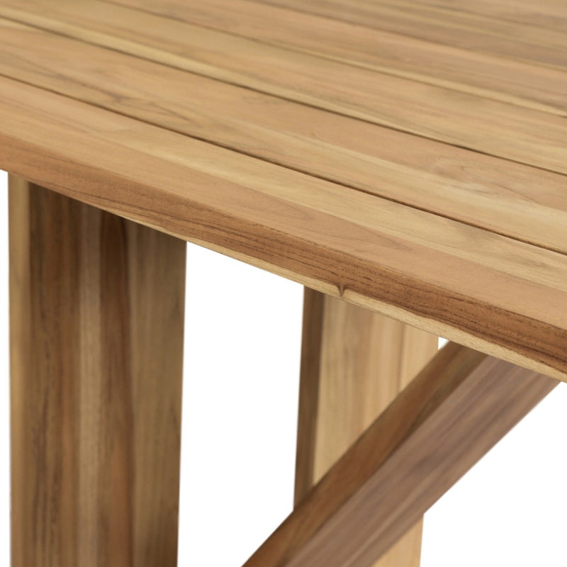 Enders Outdoor Dining Table Natural Teak-FSC Graining Tabletop 239143-001