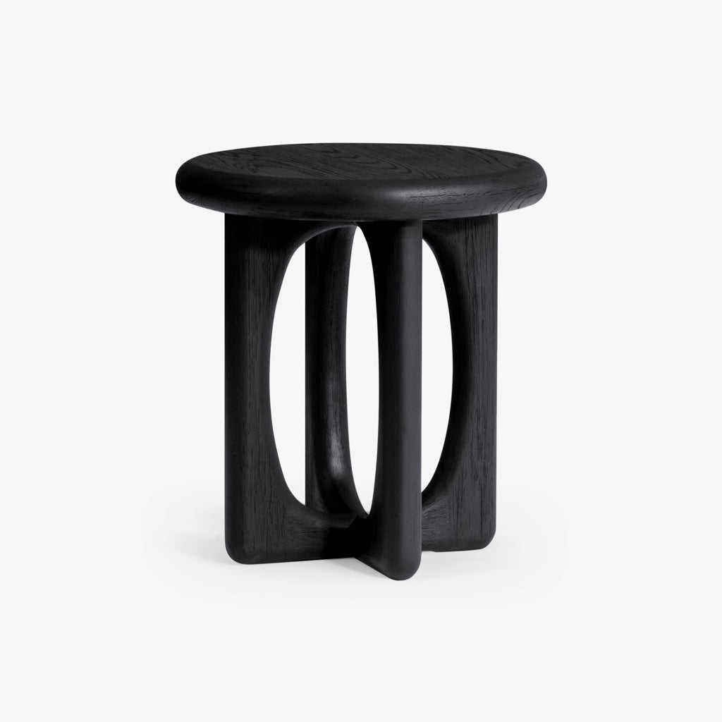 Eva Oak Side Table Black Angled View CH-1002273-VN14-FN-LV-ST-BK-OS