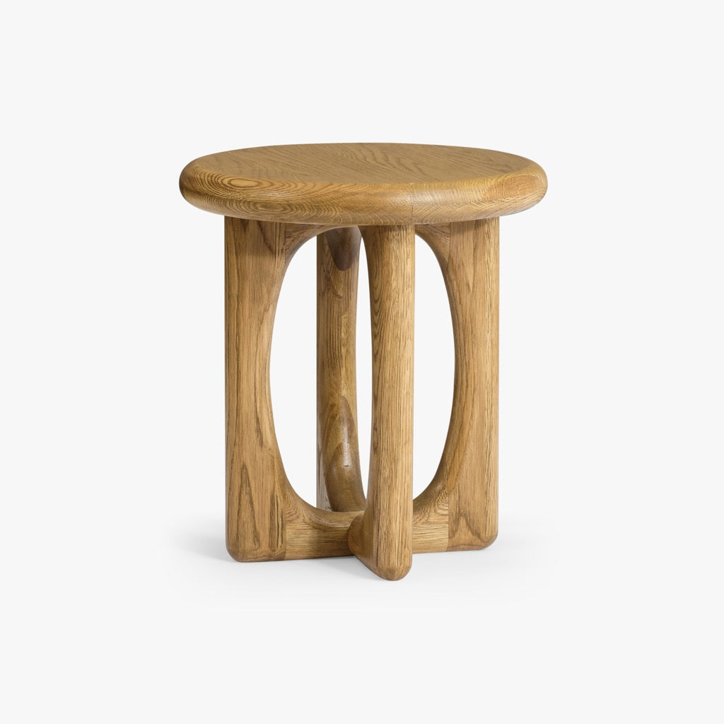 Eva Oak Side Table Natural Angled View CH-1002300-VN14-FN-LV-ST-NT-OS