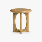 Eva Oak Side Table Natural Side View Co.House Designs