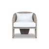 Four Hands Fae Outdoor Chair Vintage White Front Facing View