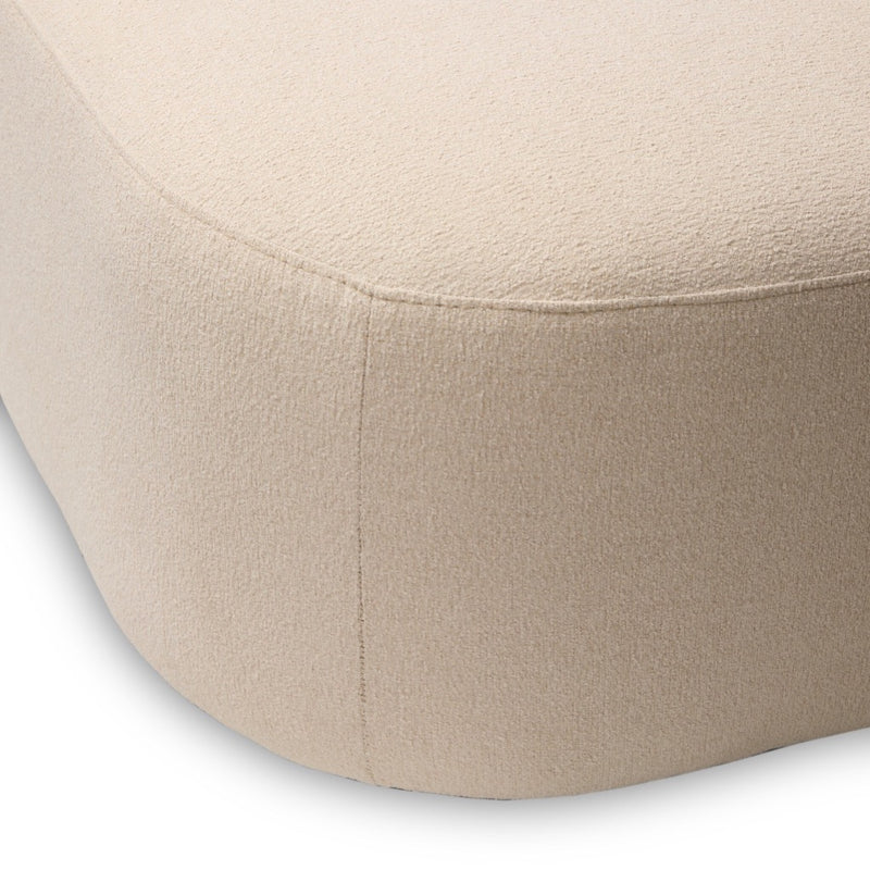 Four Hands Farrah Chaise Lounge rounded seat edge view 