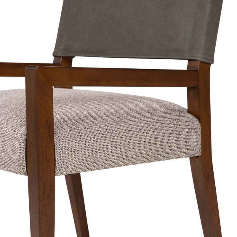 Ferris Dining Armchair Nubuck Charcoal Armrest Detail 236325-001