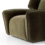 Four Hands Garland Swivel Chair Monte Olive Rounded Armrest