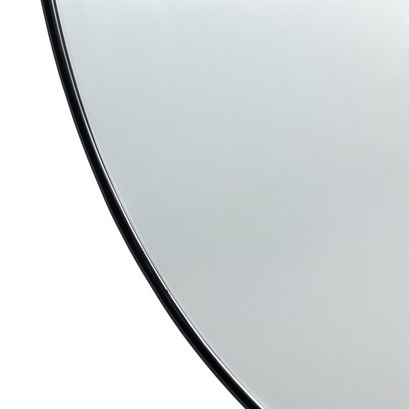 Georgina Round Mirror Iron Matte Black Four Hands