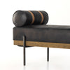 Giorgio Accent Bench Rialto Ebony Low Side Angle Detail Four Hands