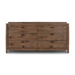 Glenview 6 Drawer Dresser Weathered Oak Veneer Front Facing View Four Hands