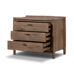 Glenview Nightstand Weathered Oak Veneer Angled Open Drawers 236473-001