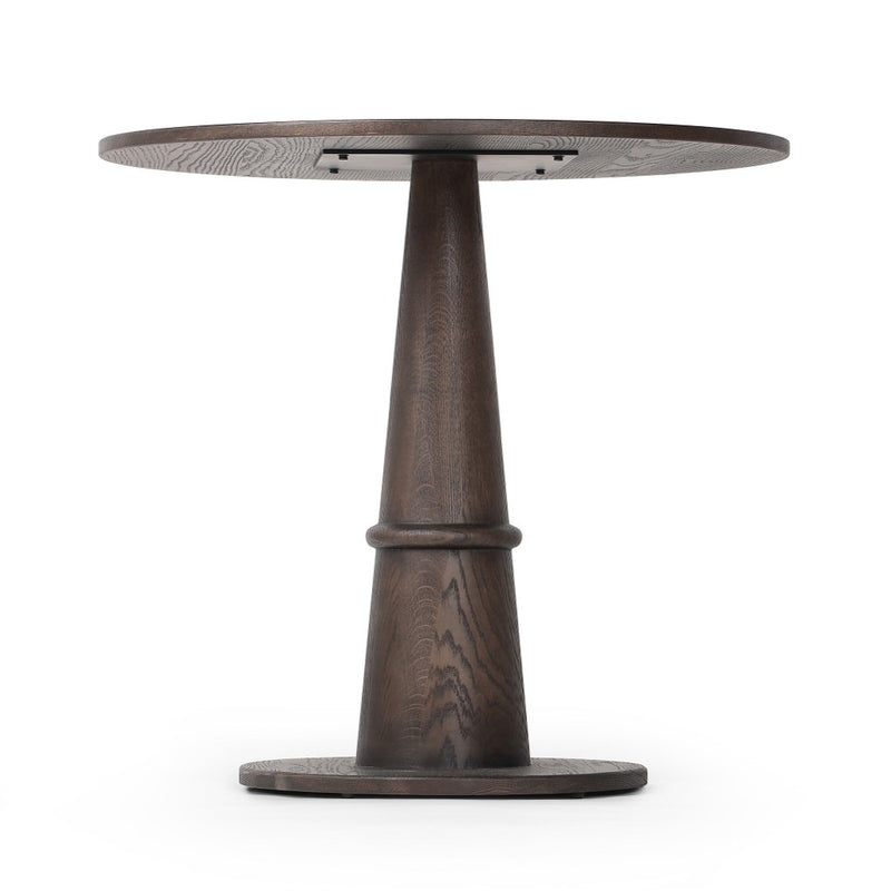 Goetz Bistro Table Brown Oak Veneer Underside Tabletop 244204-001