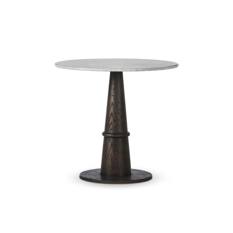 Four Hands Goetz Bistro Table Honed White Front Facing View