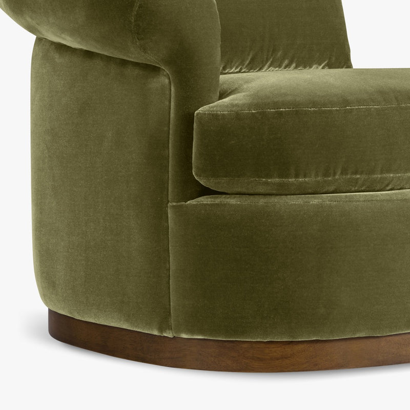 Gracie Swivel Chair CH-1003846 seat cushion and base view 