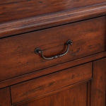 Home Trends & Design Tuscany 3-Door Buffet Chestnut Iron Handle