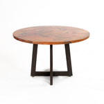 Graysill Round Copper Dining Table - Side View