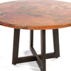 Graysill Round Copper Dining Table - Iron Base Detail View