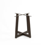 Graysill Iron Dining Table Base - Burnt Coconut Powder Coat Finish