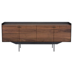 Front View - Egon Sideboard - Walnut & Titanium Steel - Nuevo Living - HGNE121