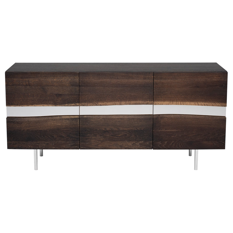 Front View - Sorrento Sideboard in Seared Finish by Nuevo Living - HGSR299