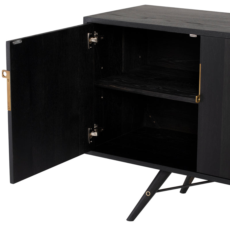 Door & Cabinet Detail - Piper Large Sideboard in Ebonized Finish - Nuevo Living - HGSR712