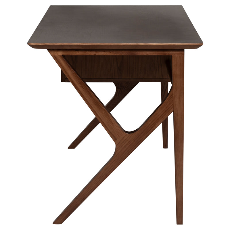 Side View - Karlo Desk in Walnut - Nuevo Living - HGYU211