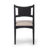 Haddon Dining Chair Black Rush Back View 238904-003