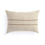 Handwoven Merido Pillow Beige Cotton Front Facing View Four Hands