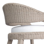 Hawkins Outdoor Dining Chair Vintage White Woven Backrest Four Hands