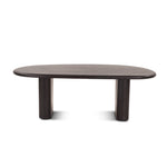 Helsinki Coffee Table Matte Black Mango Wood Front Facing View FHS-CT54BLK