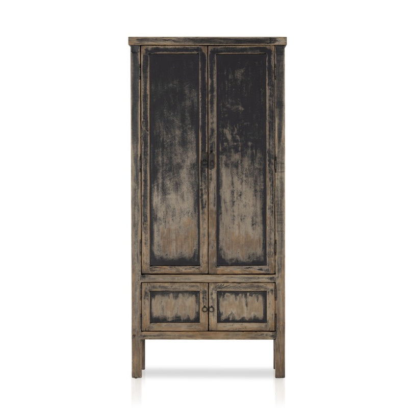 Hitchens Cabinet Worn Black Front Facing View 232360-001