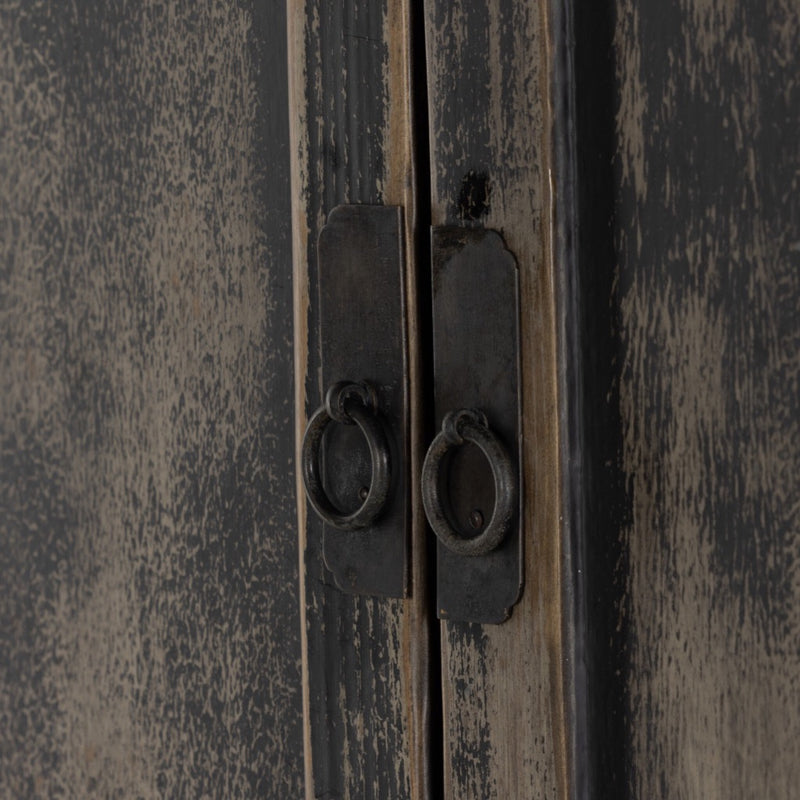 Four Hands Hitchens Cabinet Worn Copper Handles