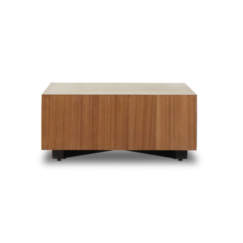 Hudson Large Rectangular Coffee Table Natural Yukas Side View