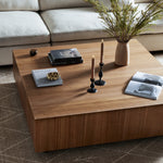 Hudson Large Square Coffee Table Natural Yukas Staged View Four Hands