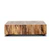 Hudson Large Square Coffee Table Spalted Primavera Side View 237678-002