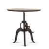 Home Trends & Design Industrial Loft Adjustable Side Table Matte Black Angled View