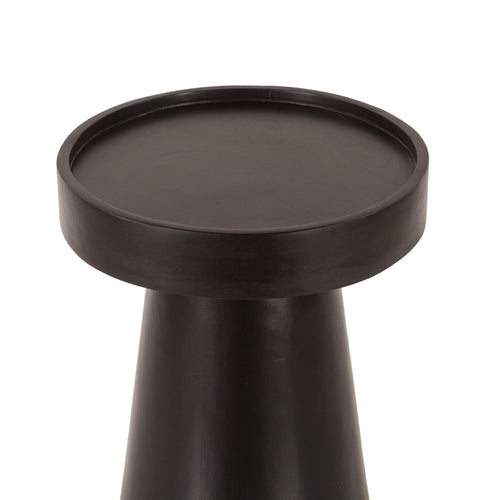 Home Trends & Design Jaipur Round Accent Table Black Rounded Tabletop