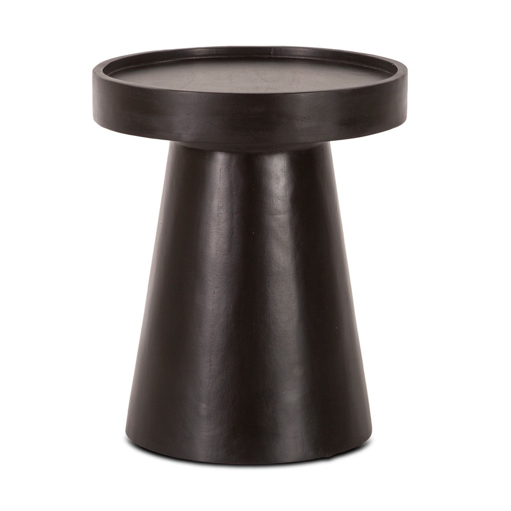 Jaipur Round Accent Table Black Side View FJI-ART-BL16