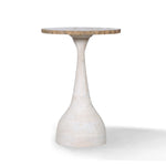 Home Trends & Design Winston Pedestal Side Table White Side View