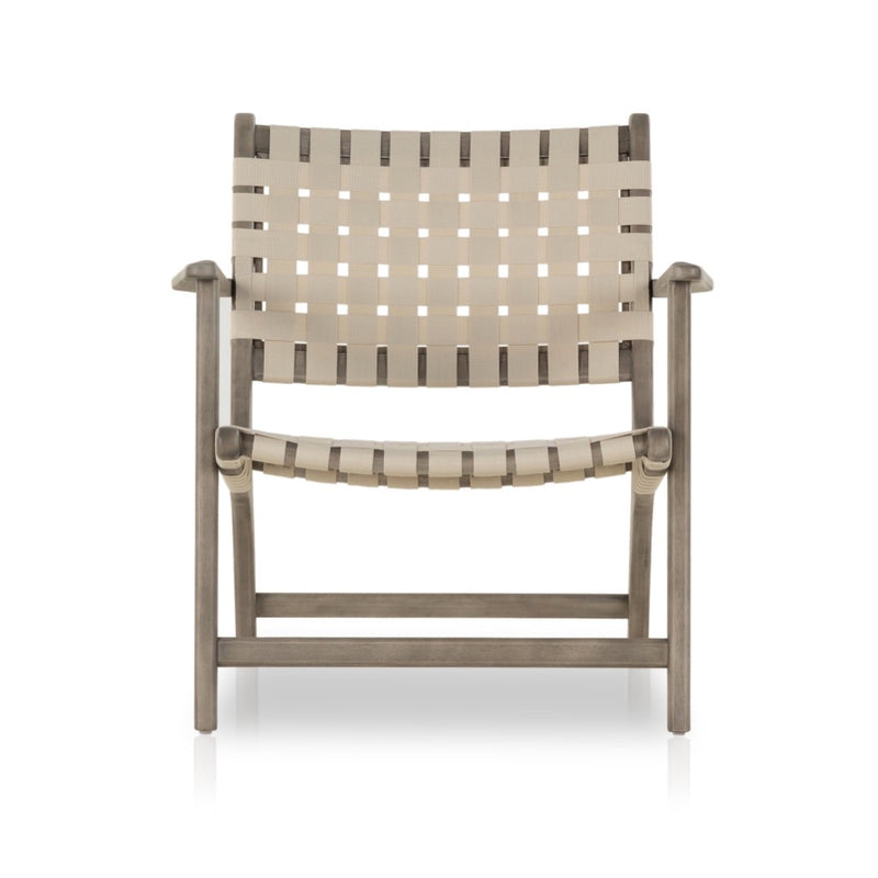 Jevon Outdoor Chair Grey Eucalyptus Front View 227359-002