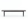 Judith Outdoor Dining Bench Black Front Facing View VCNS-F054