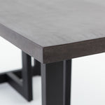 Judith Outdoor Dining Table Black Lavastone Corner Detail Four Hands