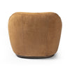 Julius Swivel Chair Nubuck Cognac Back View Four Hands