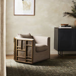 June Swivel Chair Alcala Fawn Staged View Four Hands