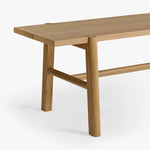 Kaja Oak Dining Bench Natural Angled Farmhouse Style Base CH-1003246-VN22-FN-DN-BN-NT