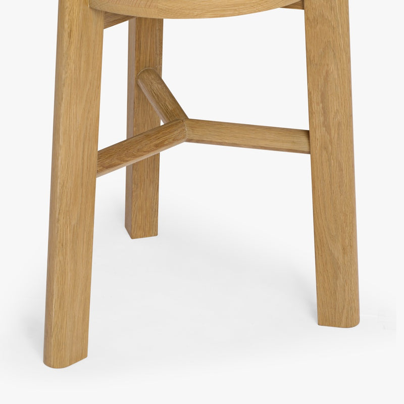 Co.House Designs Kaja Oak Side Table Natural Farmhouse Style Base