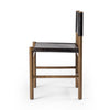 Four Hands Kena Dining Chair Sonoma Black with Solid Parawood Side View