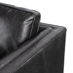 Four Hands Kiera Sofa Sonoma Black Top Grain Leather Armrest