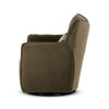 Four Hands Kimble Swivel Chair Henry Coffee Side View