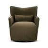 Kimble Swivel Chair Henry Coffee Front Facing View Four Hands