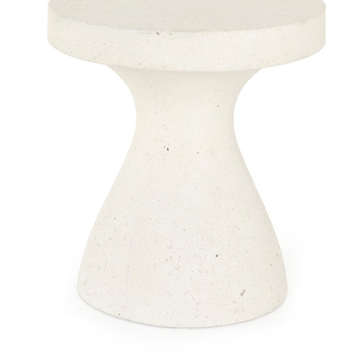 Koda Outdoor End Table Textured White Tapered Base 224359-001